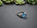 Anillo de Plata de Ley con Aguamarina