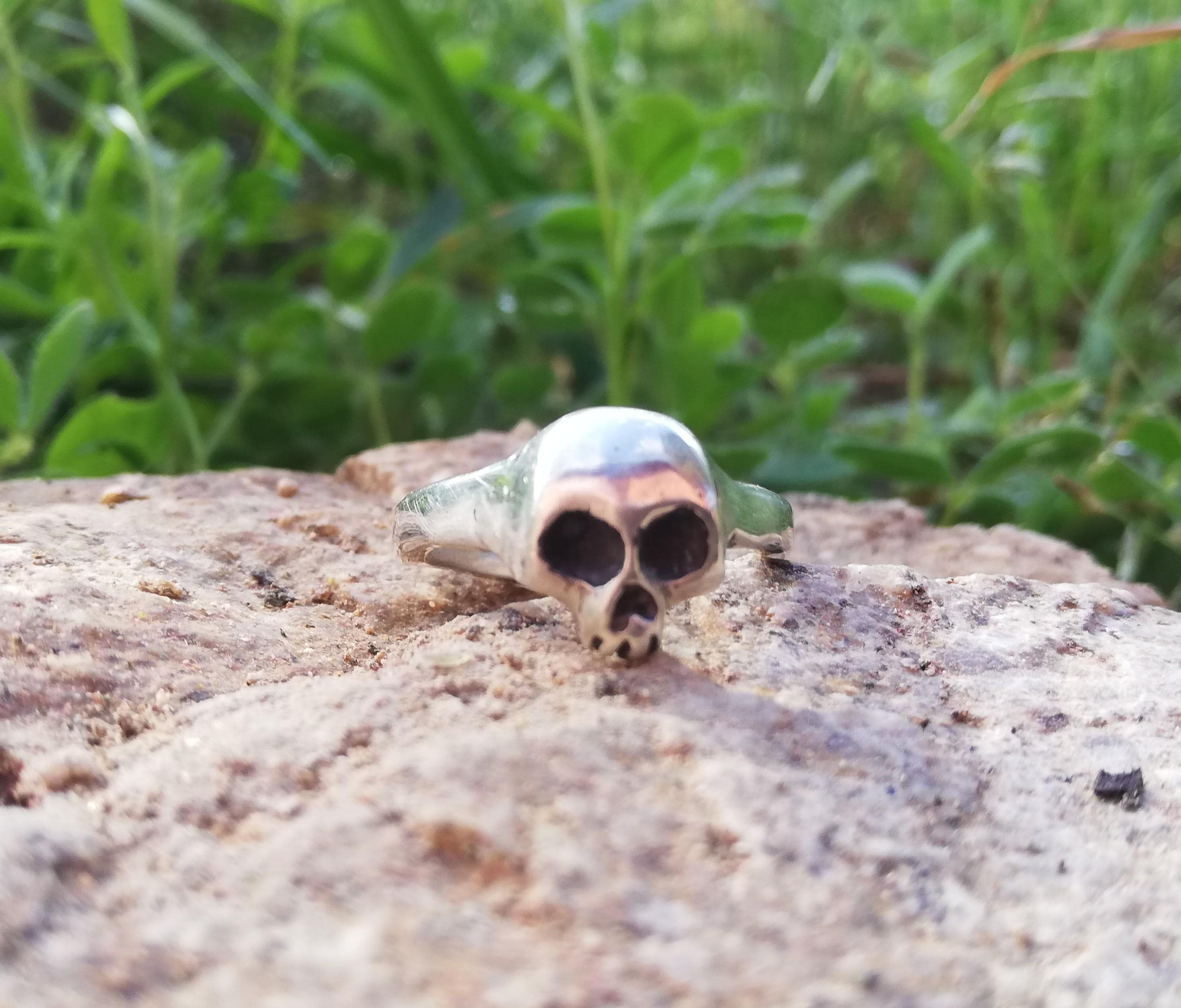 Anillo Mini Calavera de Plata